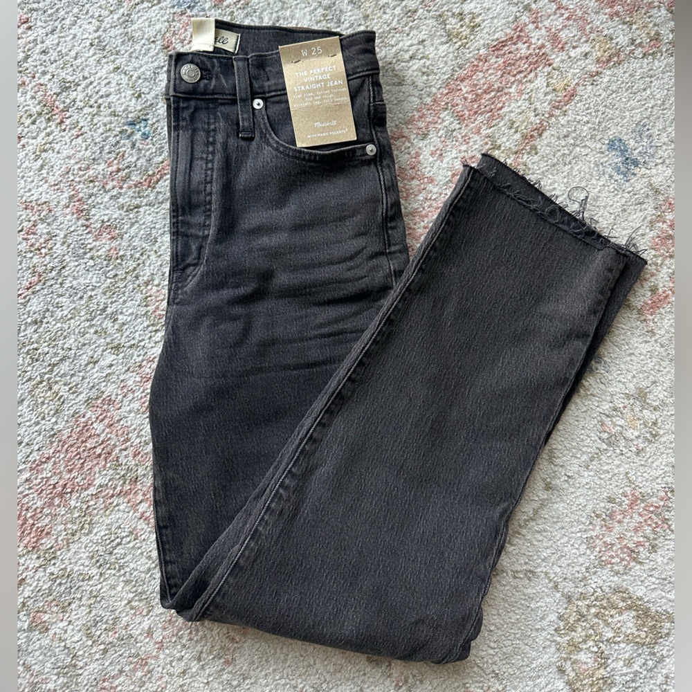 Madewell Perfect Vintage Straight Jeans Black